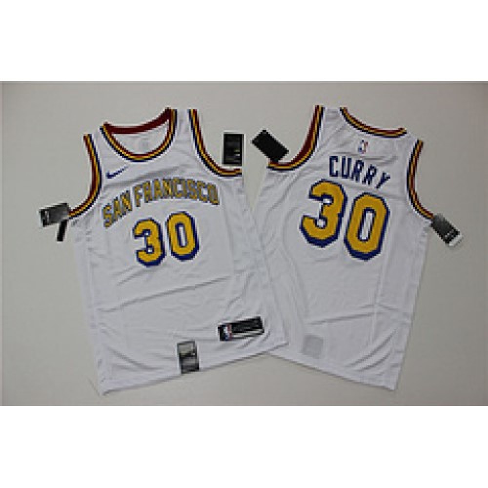 Men's Golden State Warriors Stephen Curry #30 White Classics Swingman Jersey - Classic Edition-Pro Kit Vault | Brand New 26/27 Sports Jerseys